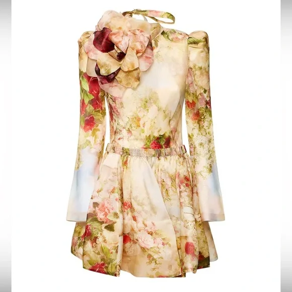 【Zimmermann】LUMINOSITY RUCHED MINI DRESS ミニドレス NWT $1,850 Zimmermann Luminosity Ruched Silk Mini Dress AU0